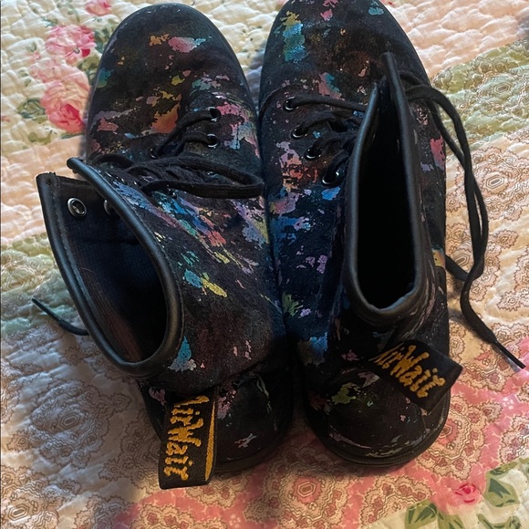 Dr. Martens Black and Multicolor Ankle Boots - Picture 3 of 3